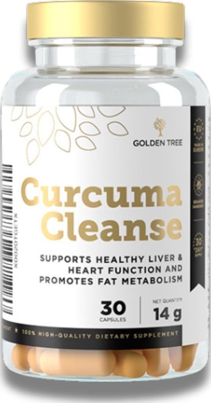 Golden Tree - Kurkuma Cleanse - Capsules - 30 stuks - Ondersteuning lever en spijsvertering