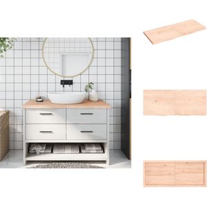 vidaXL Wastafelblad - Wastafelbladen - Blad Voor Wastafel - Tafelblad - Wastafelblad 120x50x(2-4) cm onbehandeld massief hout