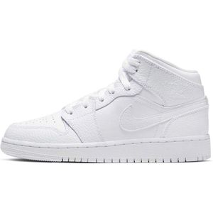 Nike Air Jordan 1 Mid (GS), White, 554725 130, EUR 40