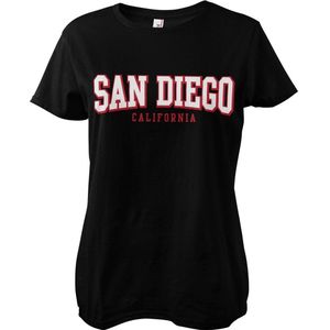 San Diego California Girly Tee Damen T-Shirt Black-2XL