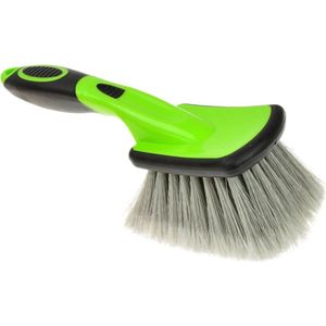 GEKO Handborstel - Velgen en Banden - Medium Borstelhardheid - Ergonomische Handgreep - 27x7 cm - Zwart-Groen