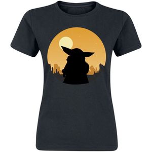 Star Wars The Mandalorian - Grogu Sundown Dames T-shirt - zwart - S