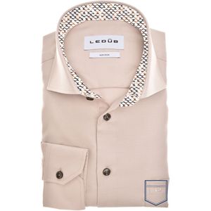 Ledub - Overhemd - Lichtbruin - Katoen - Normale Fit