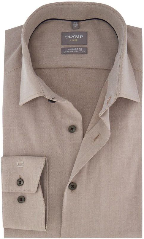 business overhemd Olymp Luxor Comfort Fit bruin
