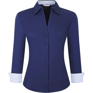 Dames Blouse Button Down Overhemd van Bamboe – Kreukvrij Zakelijk Shirt Dames Lange Mouw Casual Werkblouse
