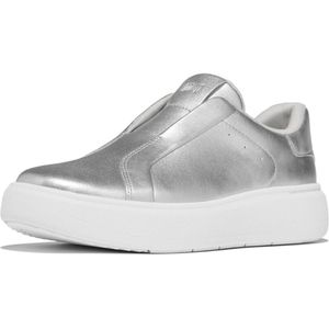 FitFlop - RTG Leather Laceless Sneakers - Zilver - Damessneaker