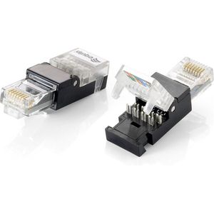 Equip 121165 kabel-connector RJ-45 Zwart, Transparant