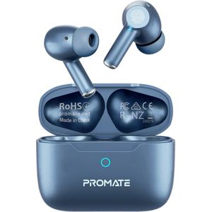 ProMate® ProPods - True Wireless Earbuds - Actieve Ruisonderdrukking - IntelliTouch Bediening - Bluetooth 5.3 - 25 Uur Speeltijd - Ergonomisch Ontwerp - Hoge-Fidelity Audio - Waterbestendig - IPX5 - Comfortabel en Duurzaam - Zwart