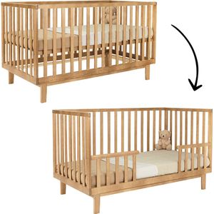 Novi at Home Elise Doorgroeiledikant - Babybedje 70x140 cm - Beech - Baby bed met verstelbaar bodem