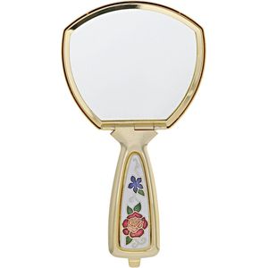 Behave - Spiegeltje - Handspiegel - Make-up spiegel - Mini zakspiegel – Reisspiegel – Compact - Wit