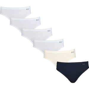 6-pack dames slip TOUCH ( Highleg mini ) Assorti - maat S