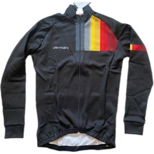 Vermarc belgica sp.l fietsshirt met lange mouwen zwart Maat S