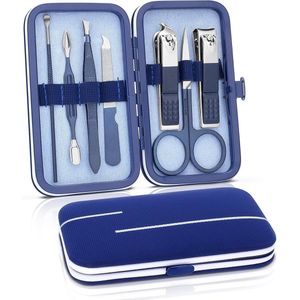 Roestvrij stalen nagelverzorgingsset - Professionele 7-in-1 manicureset met ingegroeide teennageltondeuse, pedicurekit en dikke nagelschaar