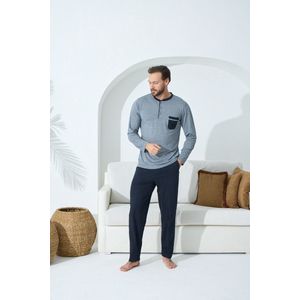 Heren Huispak / Pyjama Pablo / Plus Sizes / Donker Blauw / 4XL