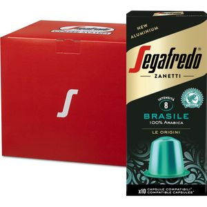 Segafredo - Koffiecups Brasile 100% Arabica - 100 Cups - Nespresso koffie cups -  Sterkte 5/10 - 100% Arabica