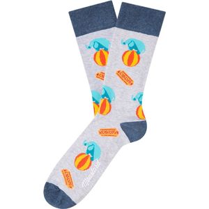 Moustard sokken elephant in circus grijs - 36-40