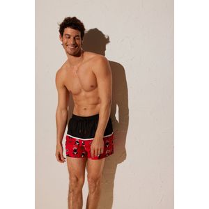 Ysabel Mora - RED & BLACK SWIM SHORTS - MEN
