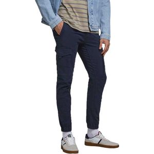 JACK & JONES Paul Lake Cargo loose fit - heren cargo broek - blauw - Maat: 28/32