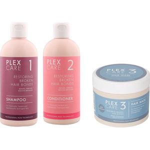 Beschadigd haar pakket / Plex Care / Stap 1 , 2, & 3 / Shampoo / Conditioner / Masker / Haarverzorging.