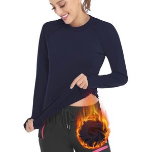 Dames Running Top met lange mouwen - Thermische Compressie Fleece voor Training en Sport