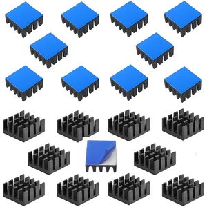 Aluminium koellichaam voor 3D-printer met thermische lijm - 20 stuks zwart