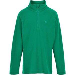 Color Kids - Fleece pullover met halve rits voor kinderen - Effen - Groen - maat 92cm