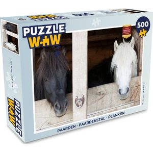 Puzzel Paarden - Paardenstal - Planken - Legpuzzel - Puzzel 500 stukjes