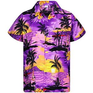 Funky Hawaïhemd korte mouwen voor heren met Hawaii-print