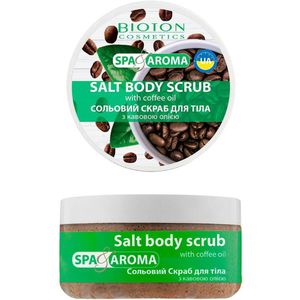 Natuurlijke Strak makkend Zout Body Scrub met Koffieolie - anti-cellulitis - gladde en elastische huid 250ml