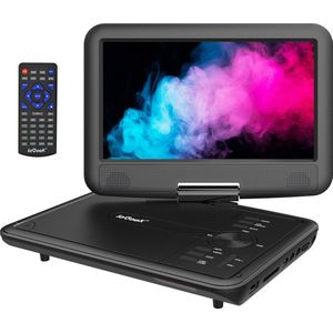 ieGeek 11,5"" draagbare dvd-speler - 5 uur oplaadbare batterij - 9,5"" oogbeschermend scherm - ondersteunt AV-IN/OUT - alle regio's