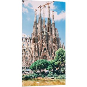 Vlag - Sagrada Familia in Barcelona, Spanje - 50x100 cm Foto op Polyester Vlag