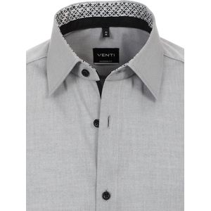 Zilver Overhemd Heren Strijkvrij Modern Fit Venti - L