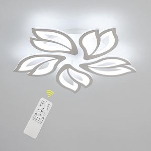 Goeco plafonnière - Plafondlamp LED - Dimbare - wit - afstandsbediening - l: 55cm - 45W