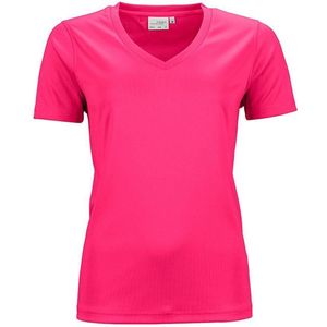 James and Nicholson Dames/dames Actief V Hals T-Shirt (Roze)