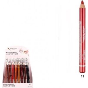 Easy Paris Cosmetics - Jumbo Oogschaduw en Oogpotlood met puntenslijper - Warm Rood - Nummer 11 - 1 stuks