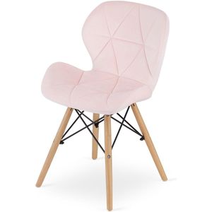 RIPIANO VLEVET stoel 48 x 43 x 74 cm roze 1 st.