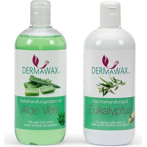Waxing Voor- en Nabehandelingsset met Aloë Vera en Eucalyptus voor Zachte Ontharing