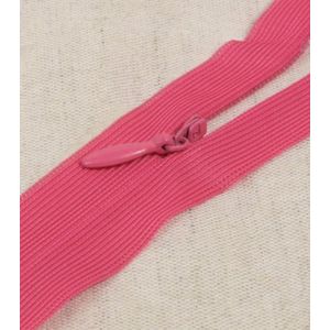Blinde rits 40cm - fuchsia roze - naadverdekte rits - verstelbaar