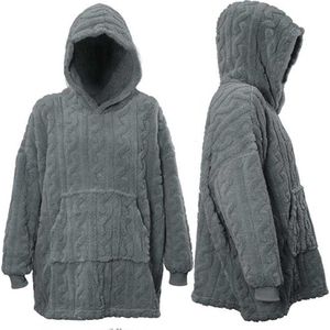 Unique Living - Oversized Hoodie Pleun - Dark Grey - 70x50x87 - one size