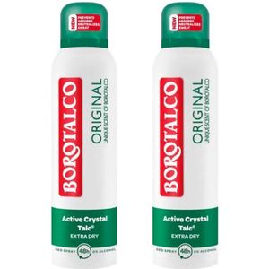 Borotalco original - active crystal talk - extra droog - 2 x 150 ml
