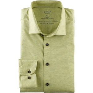 VENTI - Body Fit - Overhemd - Groen Gestreept - Strijkvriendelijk