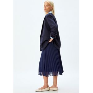 Midi-lengte Dun geplooid Rok