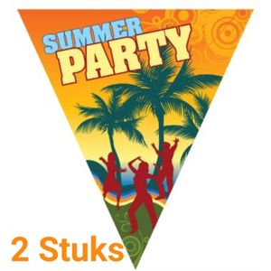 2 x Vlaggenlijn Summer Party, Zomer, Themafeest, Versiering