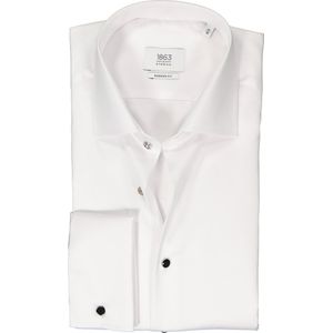 ETERNA modern fit overhemd - twill - wit - Strijkvrij - Boordmaat: 41