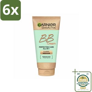 Garnier - SkinActive - BB Cream Classic Medium - 5-in-1 Verzorging - 50 ml - Voordeelverpakking - 6 stuks - Make-up - Hydraterende crème