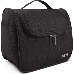 Toilettas voor Vrouwen en Mannen - Grote, Waterbestendige Make-uptas met Ophanghaak en Veel Vakken