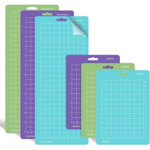 6 stuks snijmat voor Cricut Joy antislip en duurzame snijmat 4,5 x 12 (30,5 cm x 11,4 cm) 4,5 x 6,5 (16,5 cm x 11,4 cm) Variety Grip vervangende mat voor Cricut Joy accessoires