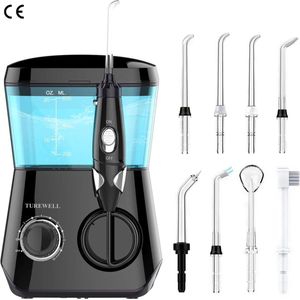 Waterflosser - Flosapparaat - Elektrische Monddouche met 10 Drukstanden en 8 Sproeiers - IPX7 Waterdicht - 600ml Orale Irrigator voor Thuisgebruik