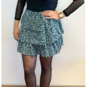 Mini rok panterprint | turquoise