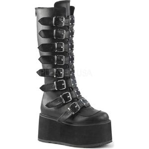 DemoniaCult - DAMNED-318 Plateau Laarzen - US 8 - 38 Shoes - Zwart